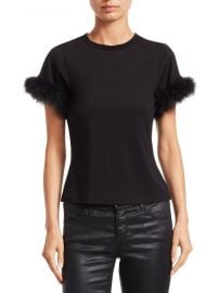 Cinq    Sept - Zoie Feather Tee at Saks Fifth Avenue